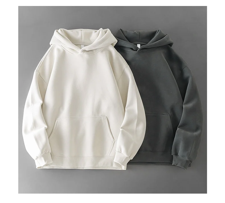 DUKEEN 450G Heavyweight Men's Hoodies 2025 Spring and Autumn Basic Solid Color Sport Hooded Jacket High Quality Men's Clothing