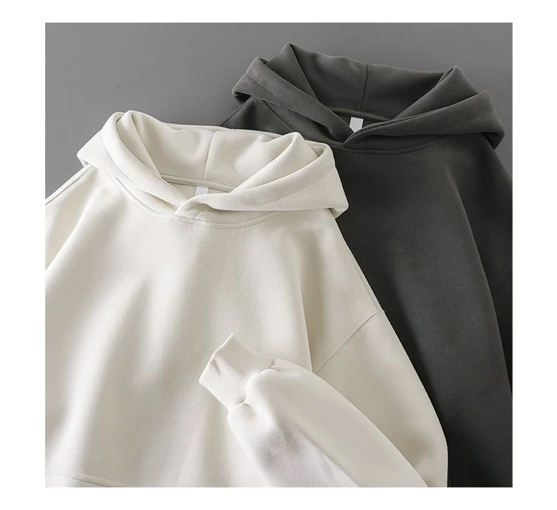 DUKEEN 450G Heavyweight Men's Hoodies 2025 Spring and Autumn Basic Solid Color Sport Hooded Jacket High Quality Men's Clothing