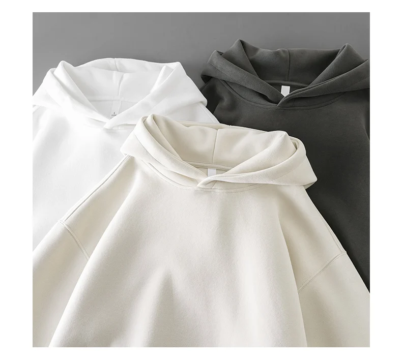 DUKEEN 450G Heavyweight Men's Hoodies 2025 Spring and Autumn Basic Solid Color Sport Hooded Jacket High Quality Men's Clothing