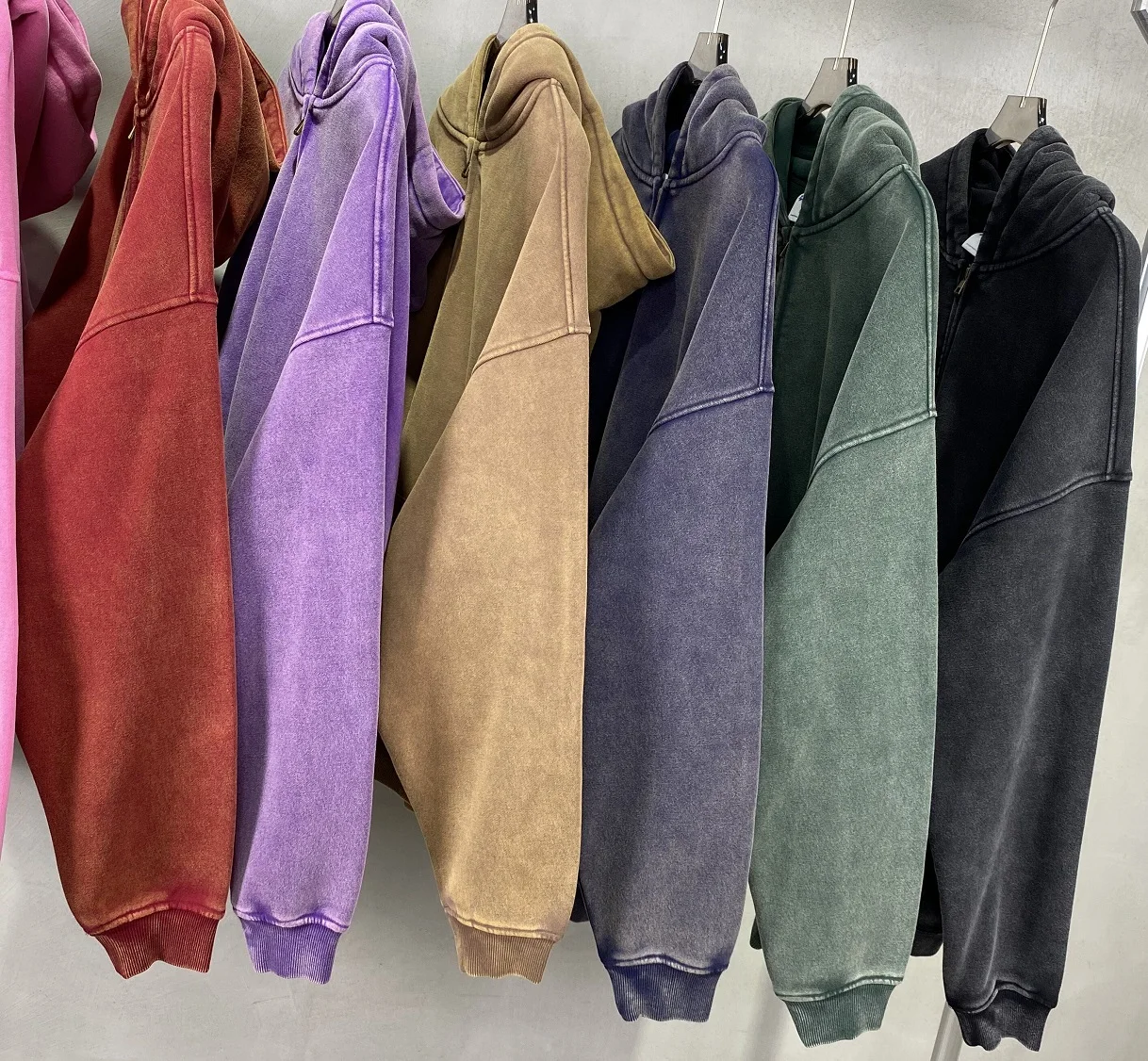 American Fried Street Insoversize Cardigan Sweater Men and Women Loose Old Zipper Fleece Hooded Lazy Jacket