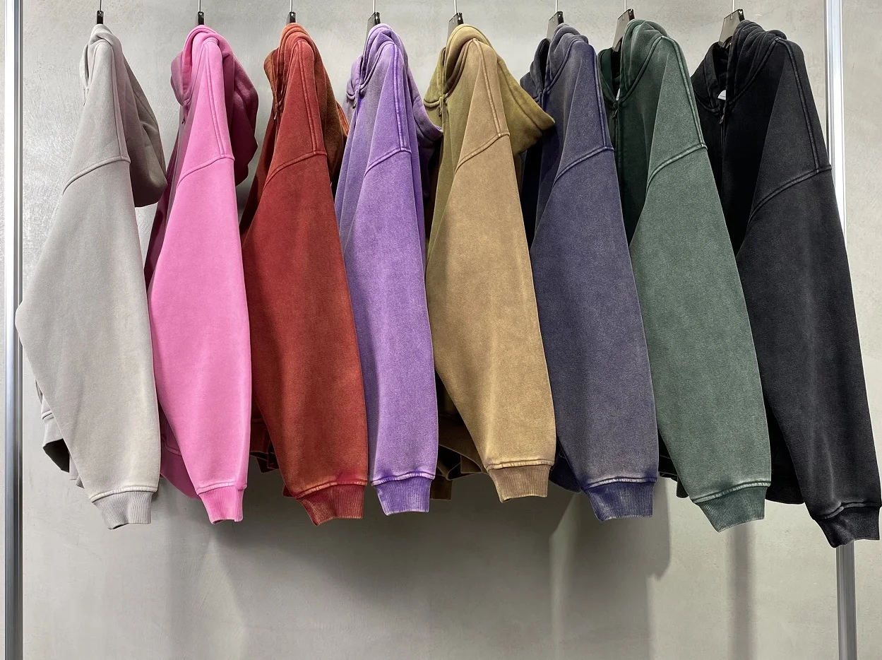 American Fried Street Insoversize Cardigan Sweater Men and Women Loose Old Zipper Fleece Hooded Lazy Jacket