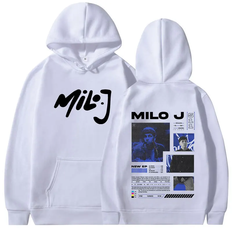 Rapper Milo J 511 Album Merch Hoodies Men Women Clothing Vintage Hip Hop Hooded Sweatshirt Casual Oversized Pullovers Streetwear