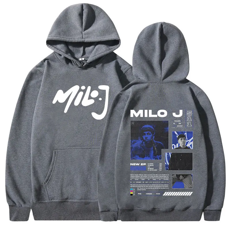 Rapper Milo J 511 Album Merch Hoodies Men Women Clothing Vintage Hip Hop Hooded Sweatshirt Casual Oversized Pullovers Streetwear