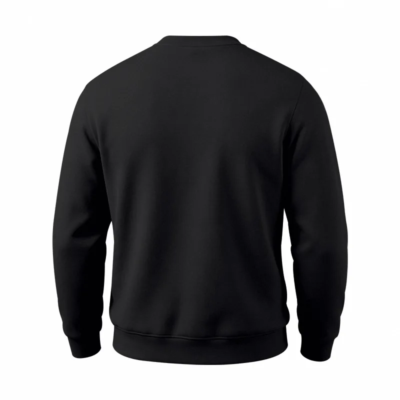 Men's Autumn And Winter Fleece Crew Neck Sweater Feather Print Long Sleeve Top Men's