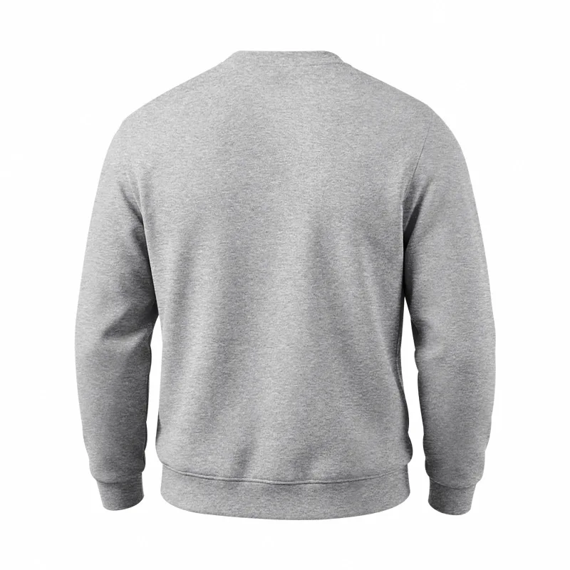 Men's Autumn And Winter Fleece Crew Neck Sweater Feather Print Long Sleeve Top Men's