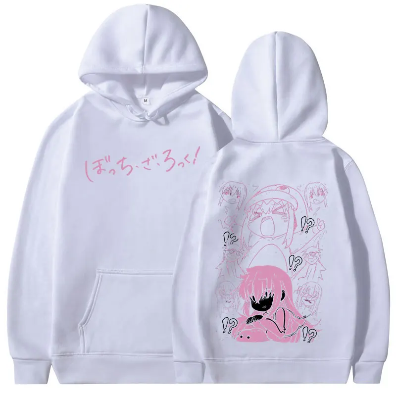 Japanese Manga Bocchi The Rock Hoodies Anime Gotoh Hitori Graphic Sweatshirts Men Women Harajuku Oversized Long Sleeves Pullover
