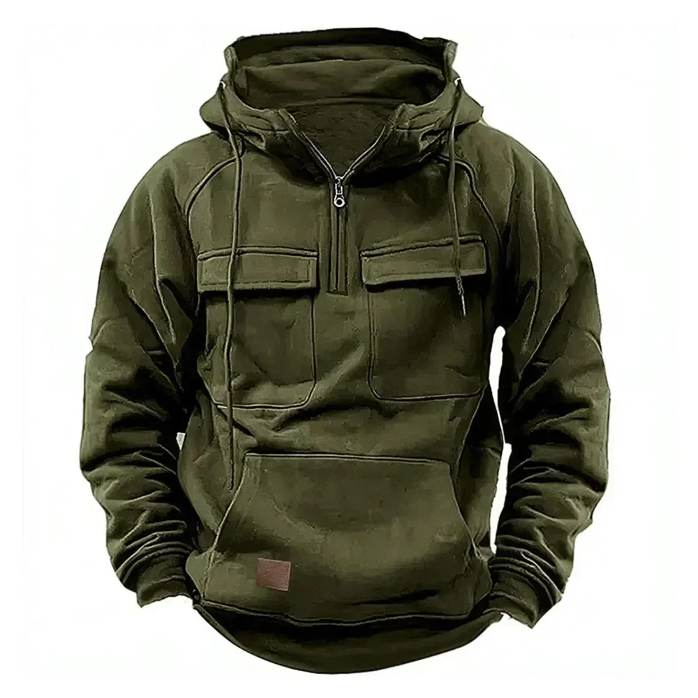 2024 Vintage Men Hoodie Sweatshirt Street Man Clothing Men's Oversized Hooded Pullover Male Retro Harajuku Solid Color Hoody