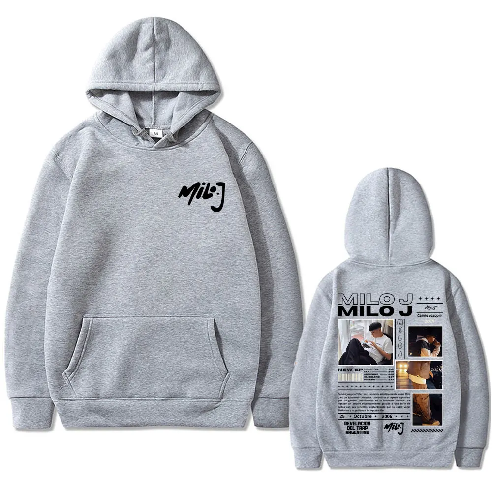 Rapper Milo J 111 Album Graphic Hoodie Men Women Hip Hop Fashion Oversized Hooded Sweatshirt Men's Casual Fleece Cotton Hoodies