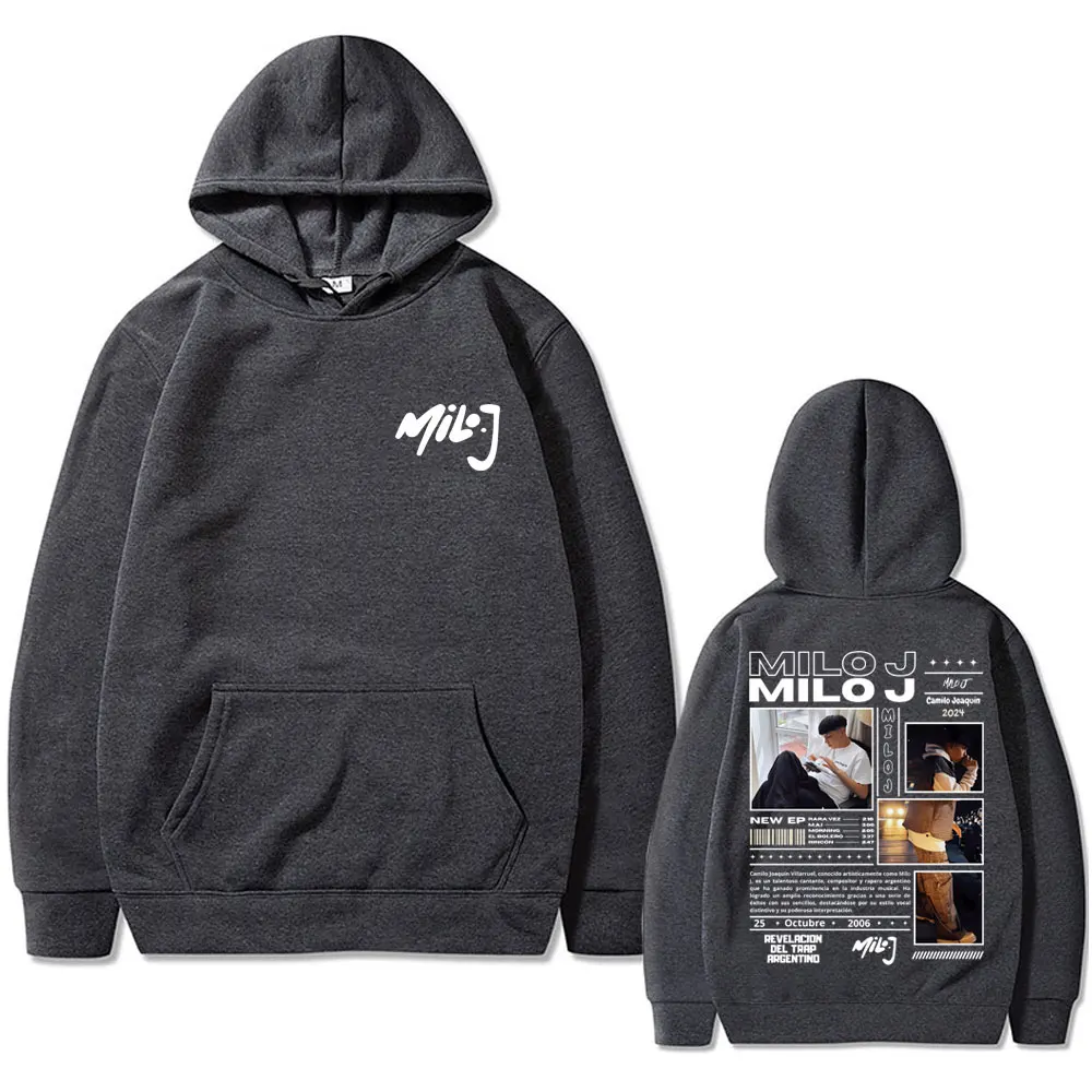 Rapper Milo J 111 Album Graphic Hoodie Men Women Hip Hop Fashion Oversized Hooded Sweatshirt Men's Casual Fleece Cotton Hoodies