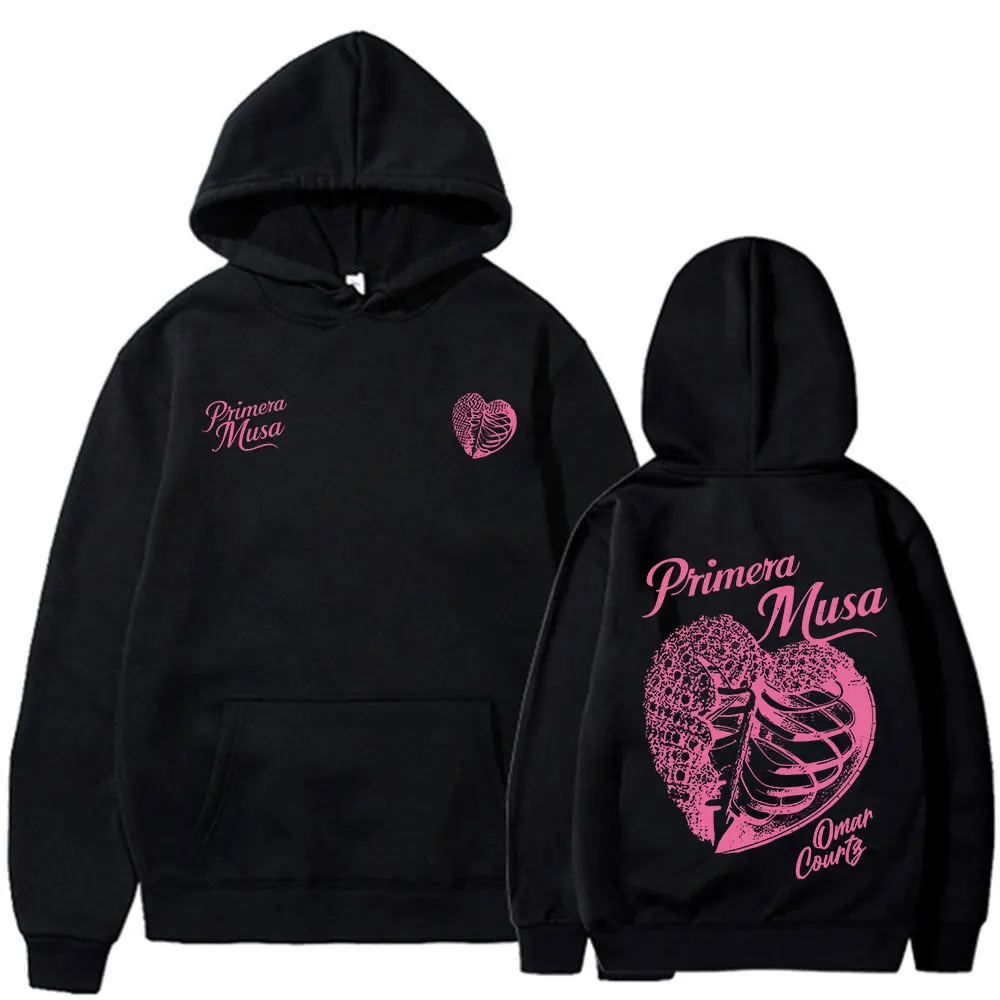 Omar Courtz Primera Musa Album Tour Merch Hoodies Men's Women Fashion Hip Hop Hooded Sweatshirts Fleece Oversized Pullovers Coat