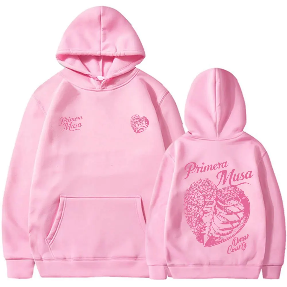 Omar Courtz Primera Musa Album Tour Merch Hoodies Men's Women Fashion Hip Hop Hooded Sweatshirts Fleece Oversized Pullovers Coat