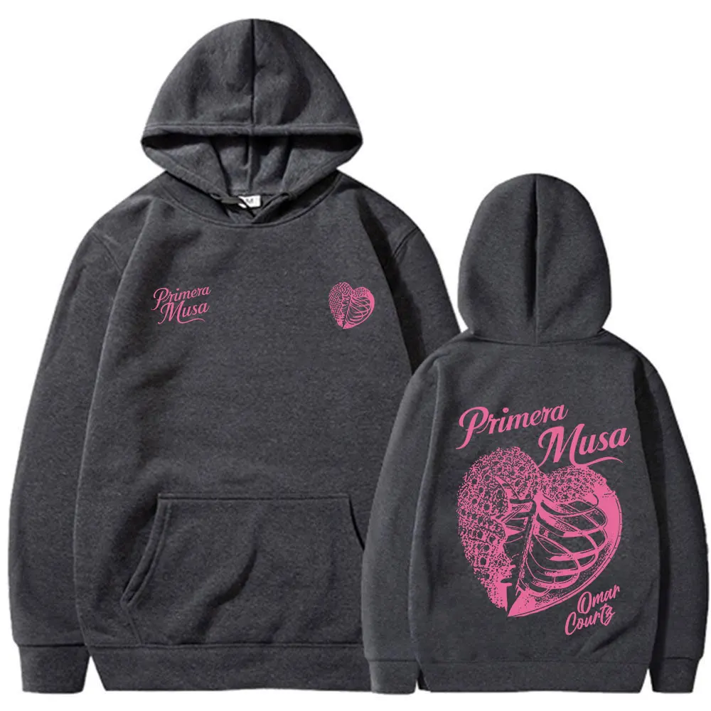 Omar Courtz Primera Musa Album Tour Merch Hoodies Men's Women Fashion Hip Hop Hooded Sweatshirts Fleece Oversized Pullovers Coat