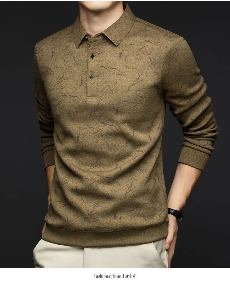 Top Grade Wool+Mulberry Silk Turndown Collar Casual New Brand Fashion Pullover Hoodies Street Velvet Sweatshirts Men's Clothing
