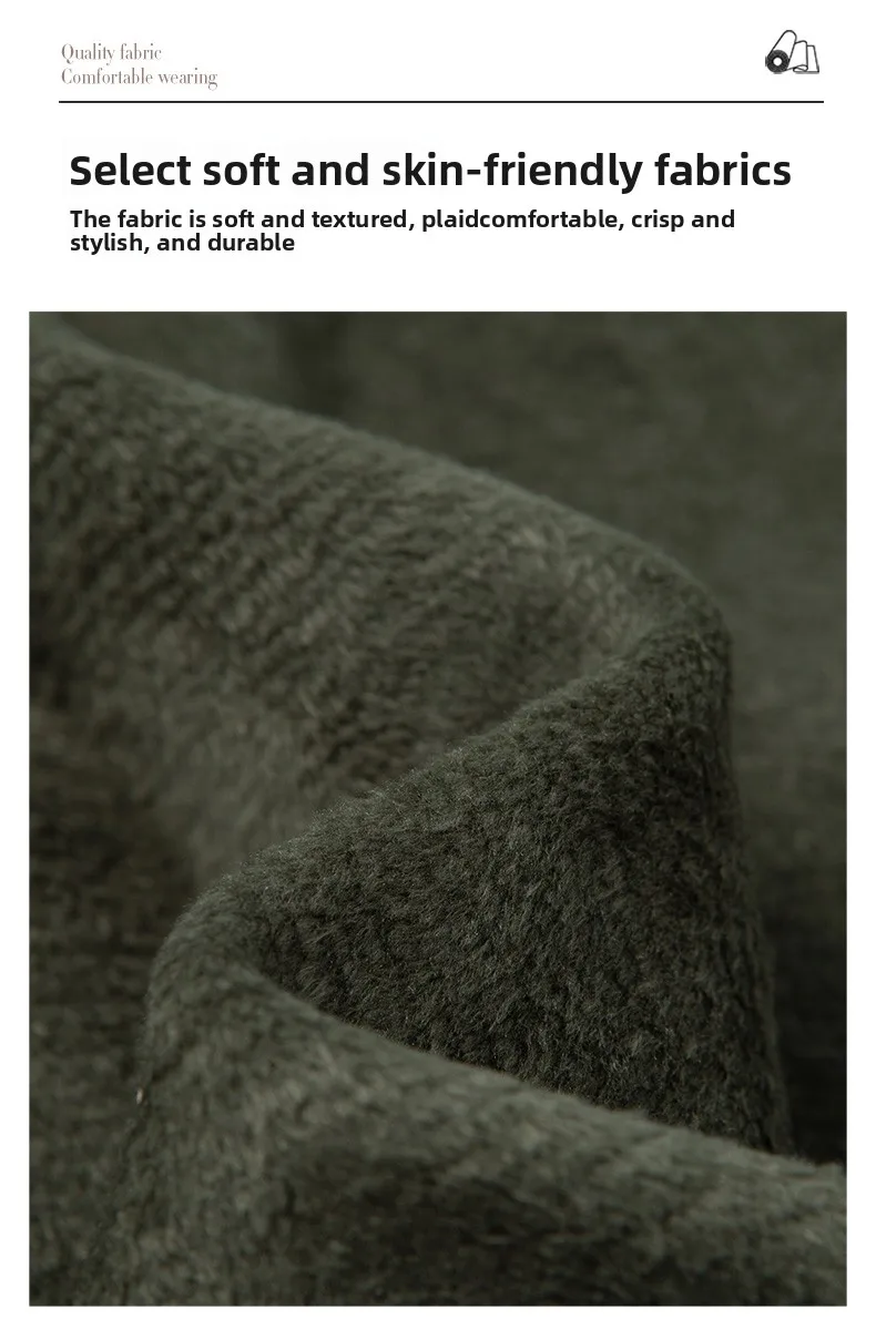 Top Grade Wool+Mulberry Silk Turndown Collar Casual New Brand Fashion Pullover Hoodies Street Velvet Sweatshirts Men's Clothing