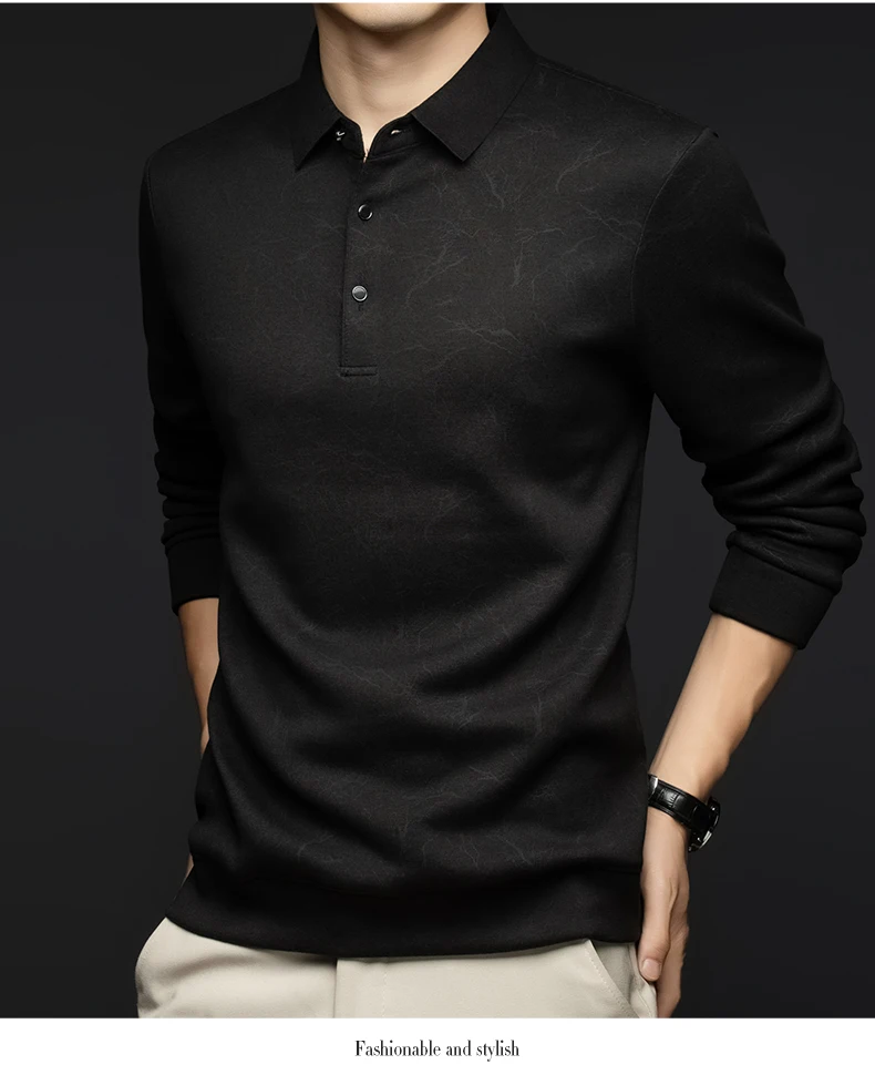 Top Grade Wool+Mulberry Silk Turndown Collar Casual New Brand Fashion Pullover Hoodies Street Velvet Sweatshirts Men's Clothing