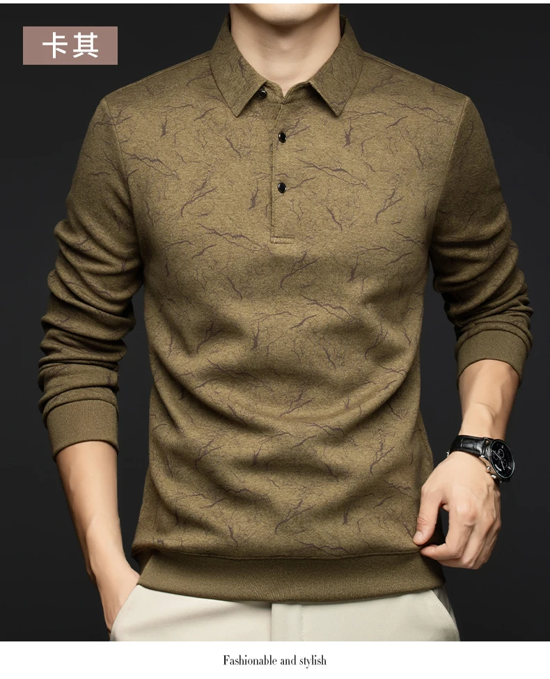 Top Grade Wool+Mulberry Silk Turndown Collar Casual New Brand Fashion Pullover Hoodies Street Velvet Sweatshirts Men's Clothing