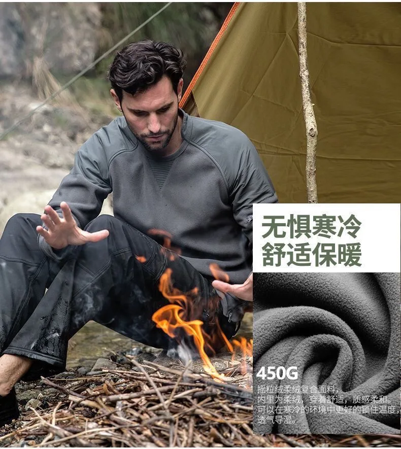 Autumn and Winter New Solid Color Outdoor Sports Plus Plush Thick Warm Hoodie For Men's Casual Loose Oversized High-Quality Top