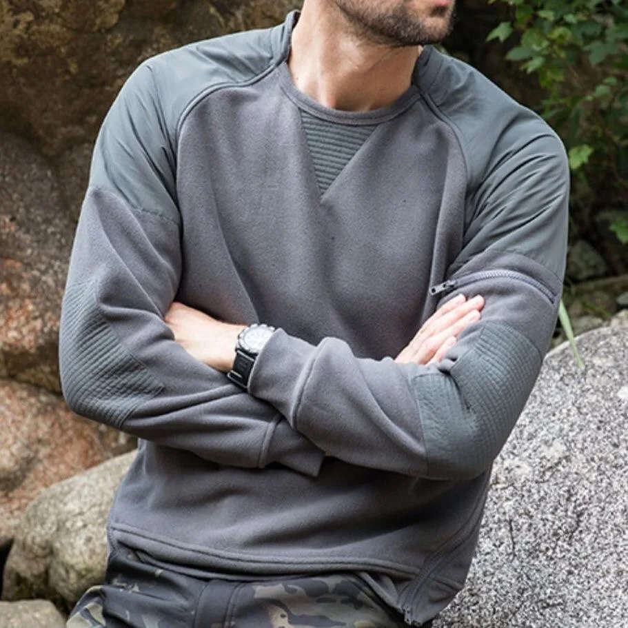 Autumn and Winter New Solid Color Outdoor Sports Plus Plush Thick Warm Hoodie For Men's Casual Loose Oversized High-Quality Top