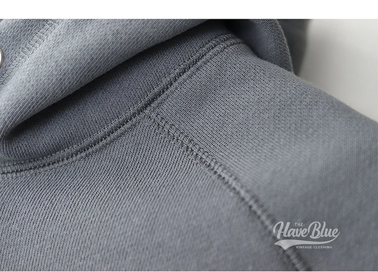Curved Raglan Hooded Sweatshirt for Men and Women, American Casual Japanese Retro Thickened Fleece Sports Casual Hoodie Jacket