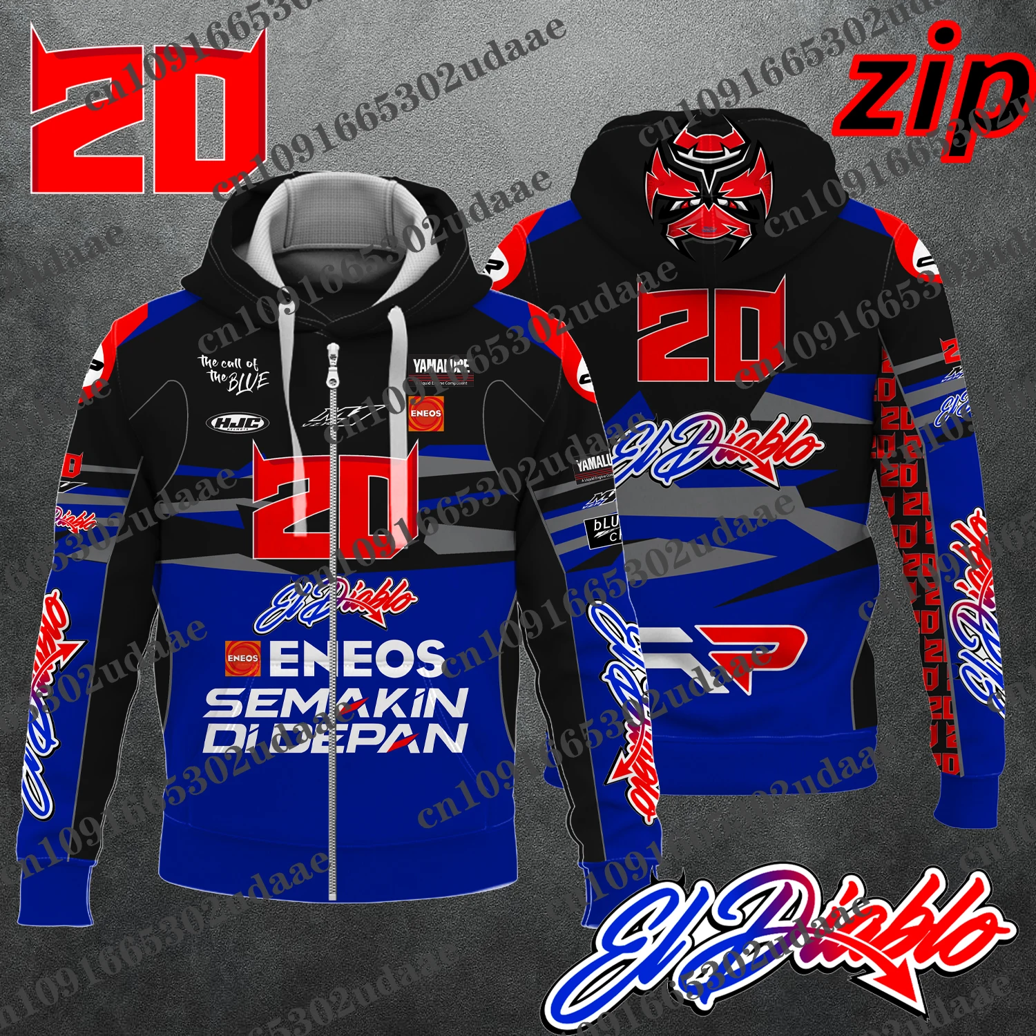 Fabio Quartararo 20 motorcycle rider 2025 new men's zipper hooded sports fashion women's sports children's jacket jacket jacket