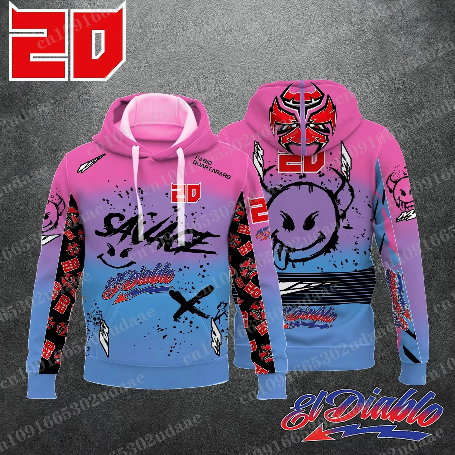 Fabio Quartararo 20 motorcycle rider 2025 new men's zipper hooded sports fashion women's sports children's jacket jacket jacket