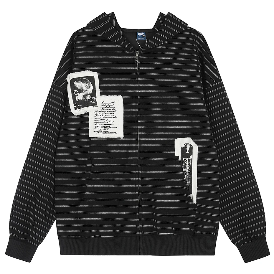 Vintage Oversized Y2K Hoodies Streetwear Harajuku Hip Hop Hoodies Jackets Casual Loose Sweatshirts Jackets