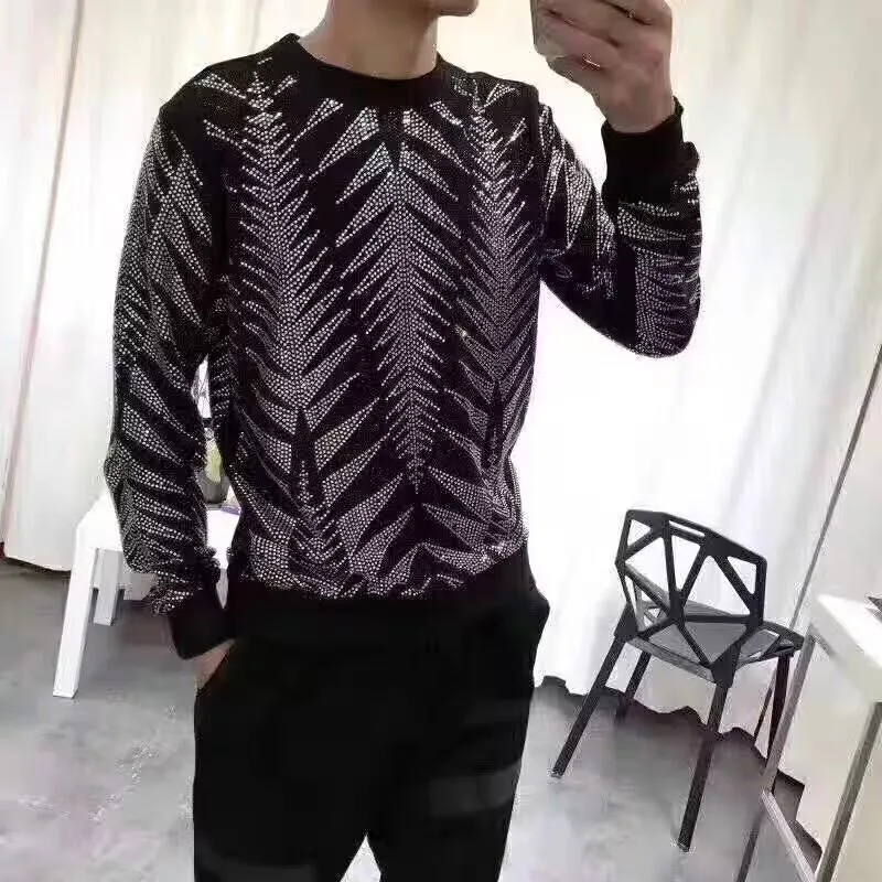 New Casual 100% cotton Rhinestones HOODIE Hip Hop Street wear Sweatshirts Skateboard Men Pullover Hoodies Male