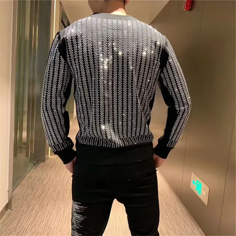 New Casual 100% cotton Rhinestones HOODIE Hip Hop Street wear Sweatshirts Skateboard Men Pullover Hoodies Male