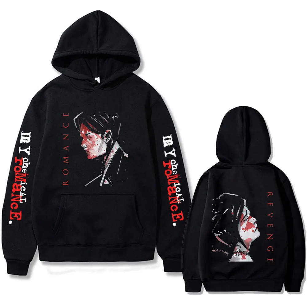 My Chemical Romance Band Hoodie Three Cheers for Sweet Revenge Print Pullover Hoodies Men Women Rock Punk Emo Hooded Sweatshirt