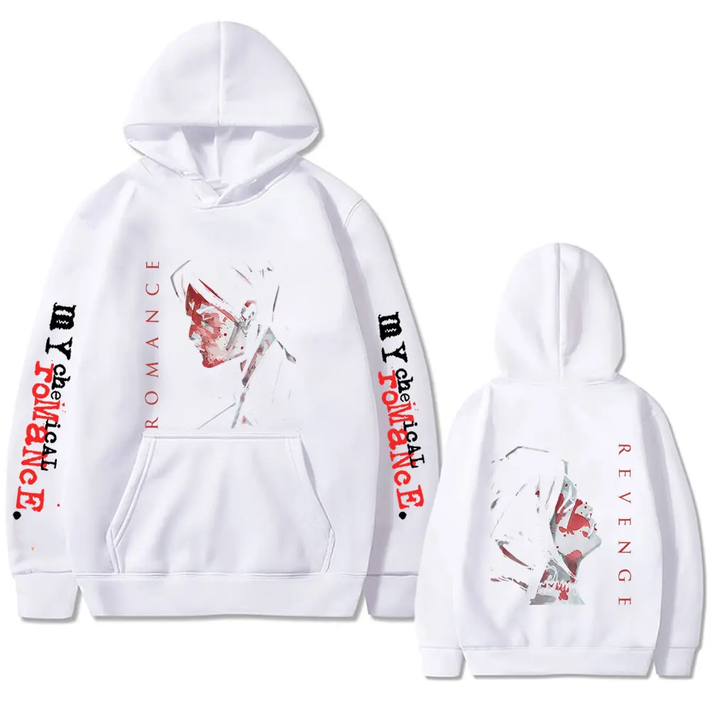 My Chemical Romance Band Hoodie Three Cheers for Sweet Revenge Print Pullover Hoodies Men Women Rock Punk Emo Hooded Sweatshirt