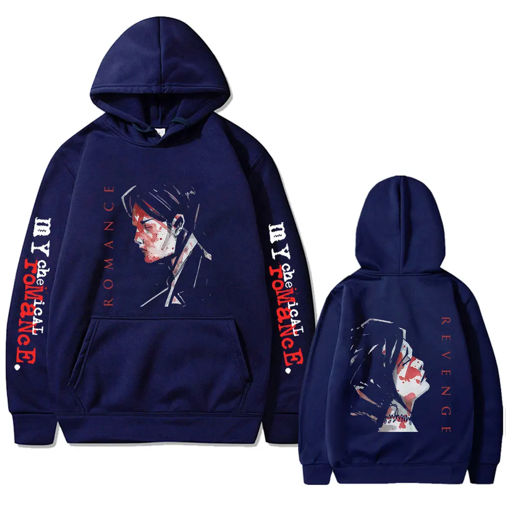 My Chemical Romance Band Hoodie Three Cheers for Sweet Revenge Print Pullover Hoodies Men Women Rock Punk Emo Hooded Sweatshirt