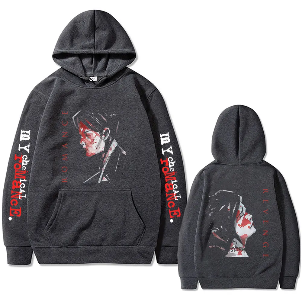 My Chemical Romance Band Hoodie Three Cheers for Sweet Revenge Print Pullover Hoodies Men Women Rock Punk Emo Hooded Sweatshirt