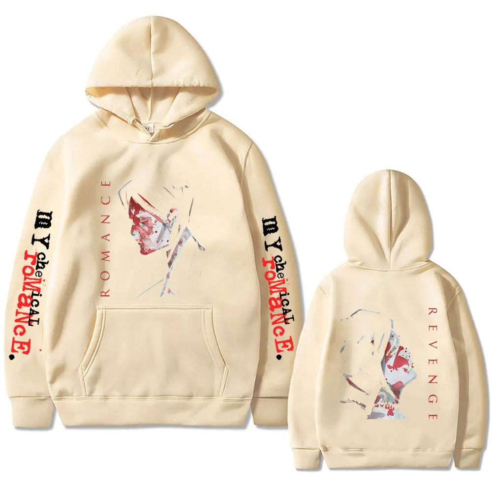 My Chemical Romance Band Hoodie Three Cheers for Sweet Revenge Print Pullover Hoodies Men Women Rock Punk Emo Hooded Sweatshirt