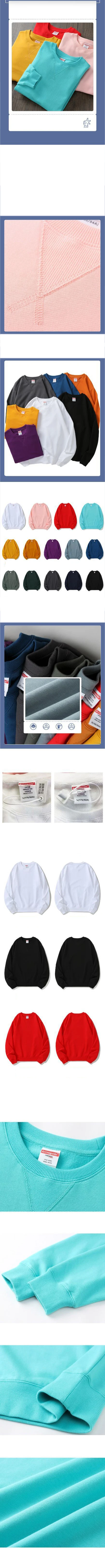 380g Heavy Weight Men Sweatshirt Fashion Dropped Shoulder Multi-Color Couple Unisex Sport Casual Trendy o-Neck Youth Pullovers