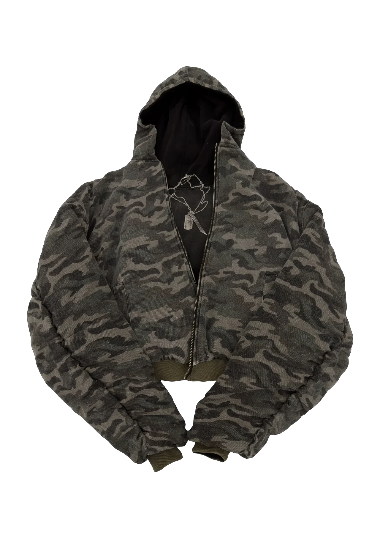 Mens Camouflage Retro Zip Up Hoodie Set 2 in 1 Reversible Gray Couple Pullover Casual Loose Comfort Streetwear Hooded Sweatshirt