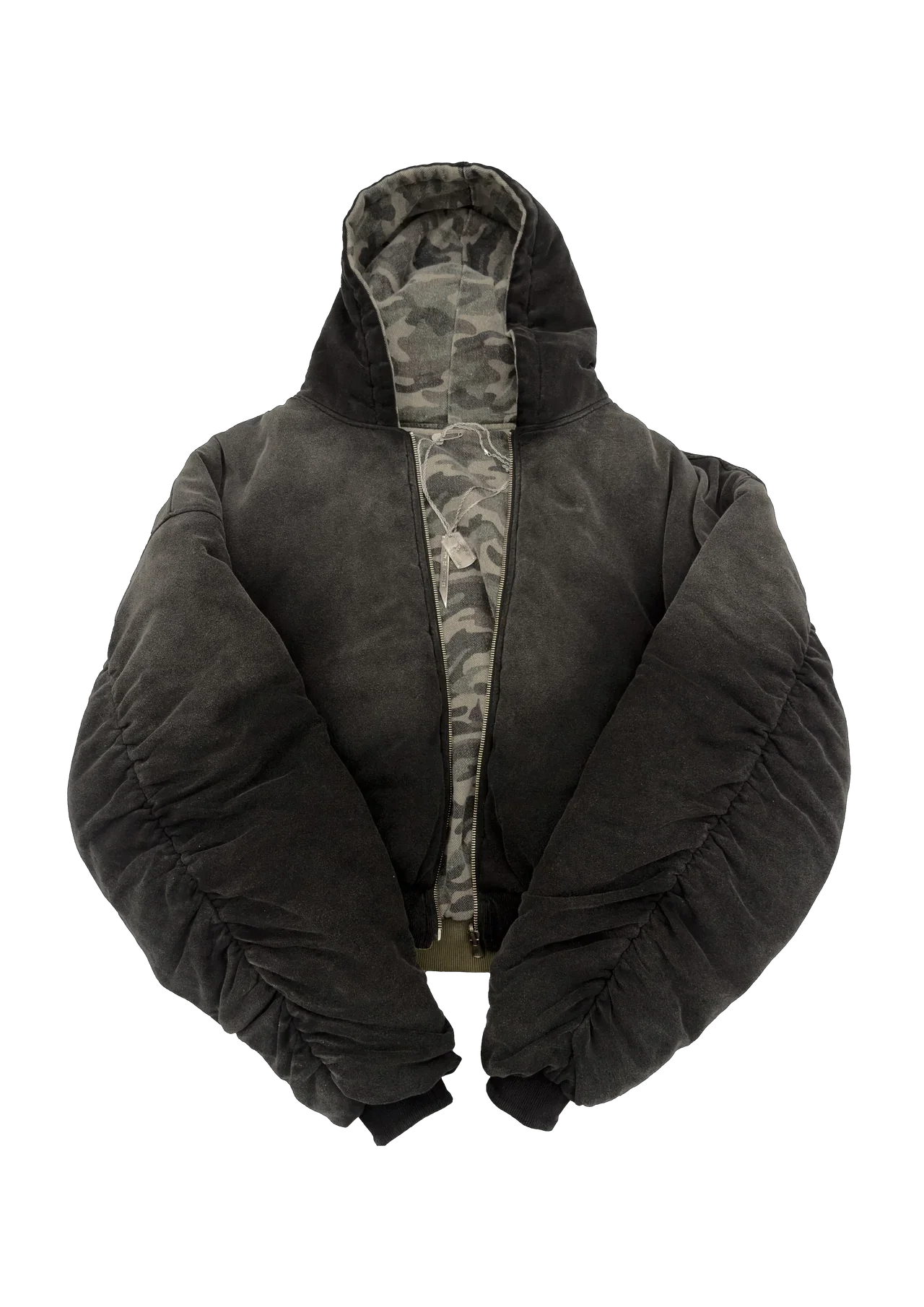 Mens Camouflage Retro Zip Up Hoodie Set 2 in 1 Reversible Gray Couple Pullover Casual Loose Comfort Streetwear Hooded Sweatshirt