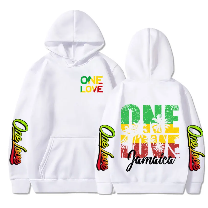 Bob Marley Hoodies Legend Reggae Music One Love Loose Hooded Sweatshirts Men Women Clothing Fashion Long Sleeve Oversized Hoodie