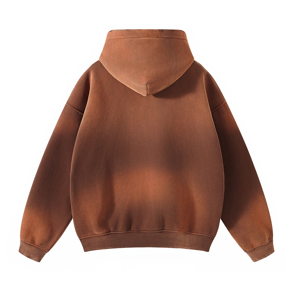 Autumn and Winter Acid Wash Spray Dyeing Baggy Hoodies Distressed Hip Hop Gradient Pullover Unisex Oversize Hooded Sweatshirts