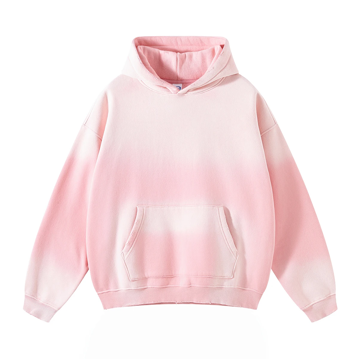 Autumn and Winter Acid Wash Spray Dyeing Baggy Hoodies Distressed Hip Hop Gradient Pullover Unisex Oversize Hooded Sweatshirts