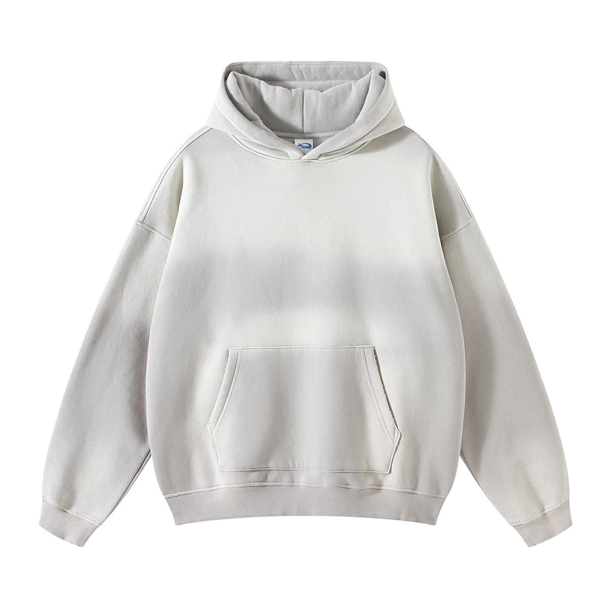 Autumn and Winter Acid Wash Spray Dyeing Baggy Hoodies Distressed Hip Hop Gradient Pullover Unisex Oversize Hooded Sweatshirts