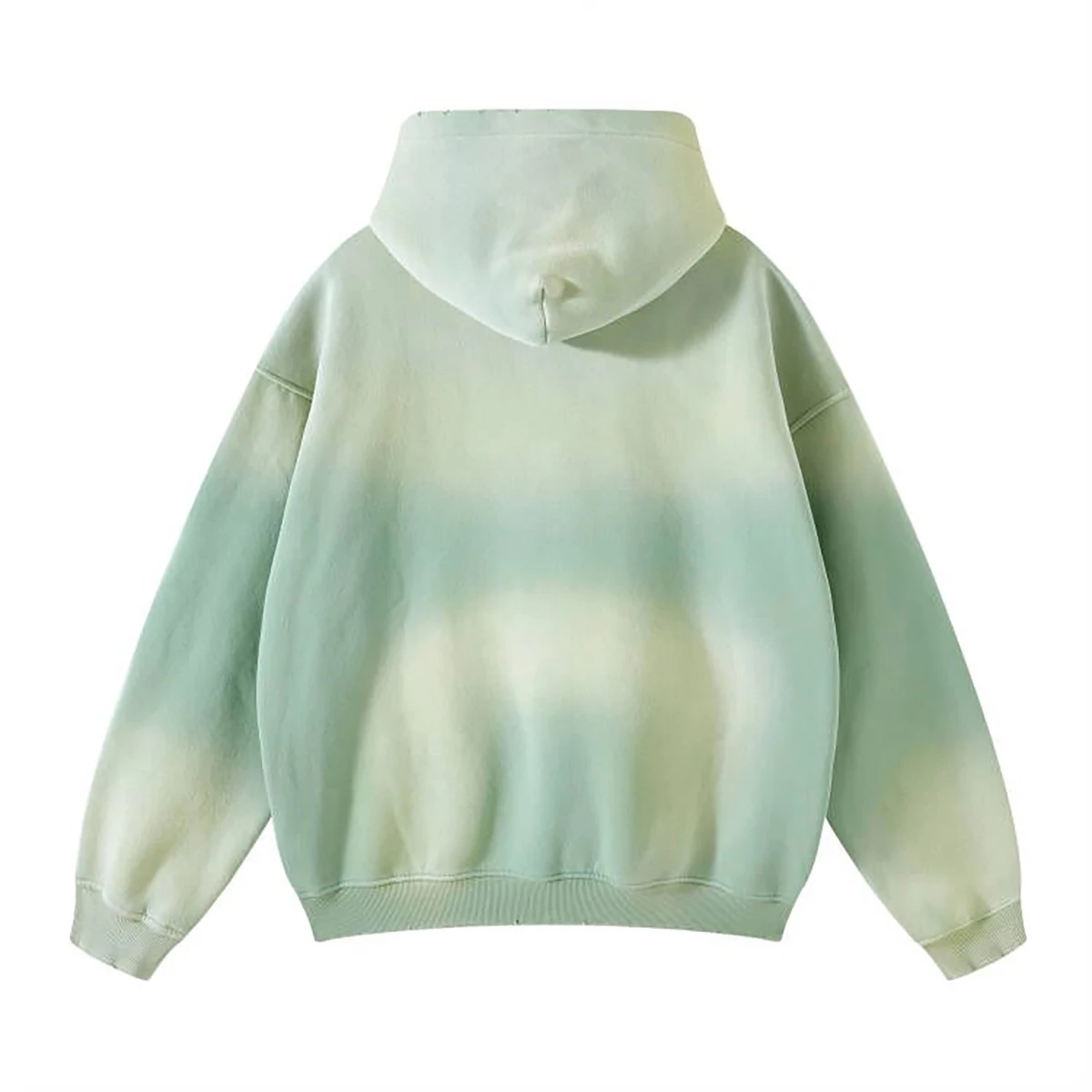 Autumn and Winter Acid Wash Spray Dyeing Baggy Hoodies Distressed Hip Hop Gradient Pullover Unisex Oversize Hooded Sweatshirts