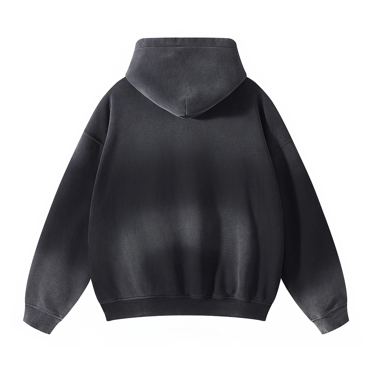 Autumn and Winter Acid Wash Spray Dyeing Baggy Hoodies Distressed Hip Hop Gradient Pullover Unisex Oversize Hooded Sweatshirts