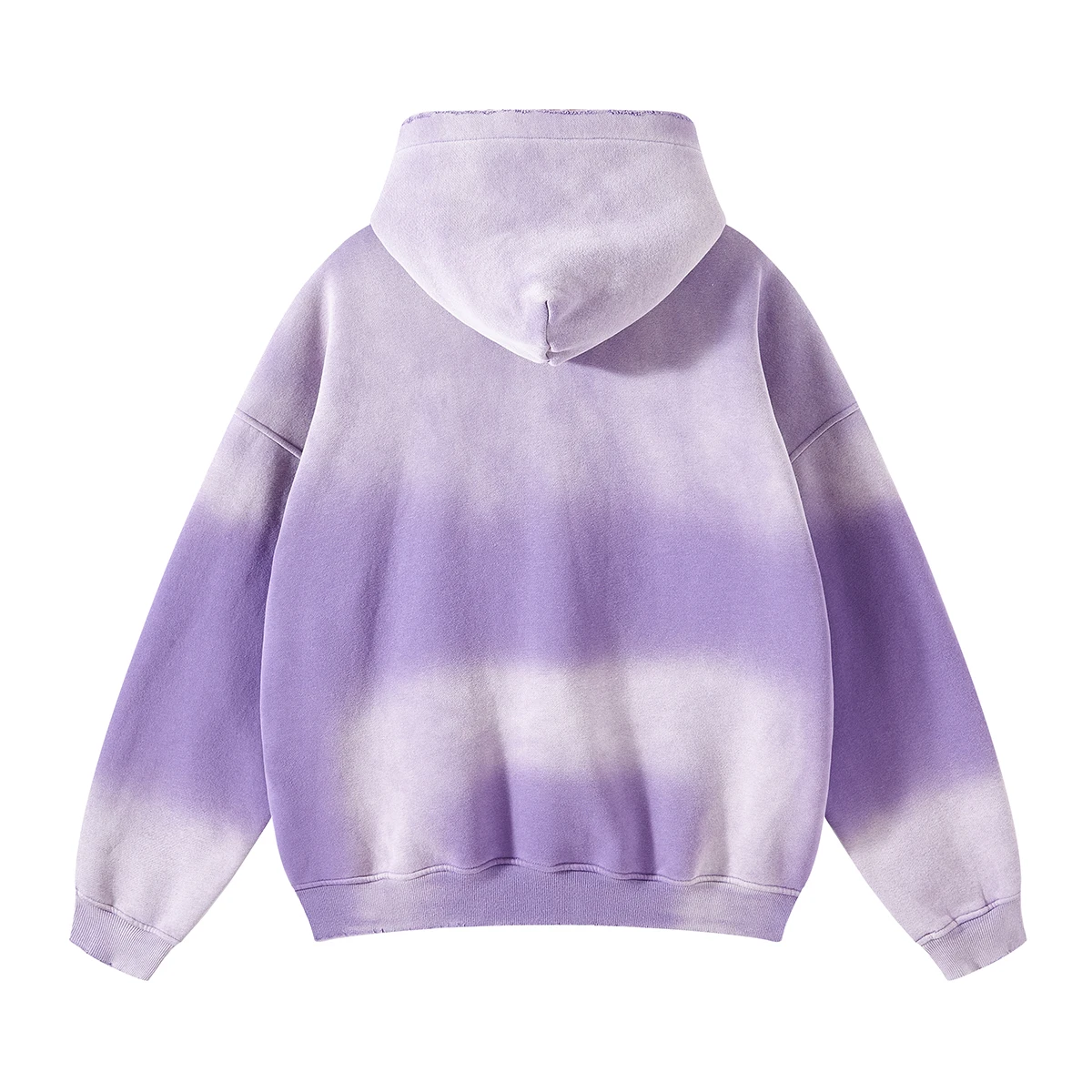 Autumn and Winter Acid Wash Spray Dyeing Baggy Hoodies Distressed Hip Hop Gradient Pullover Unisex Oversize Hooded Sweatshirts