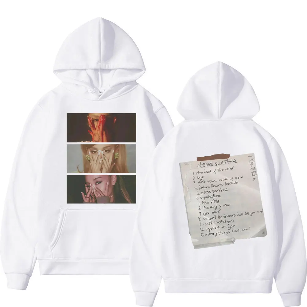 Ariana Grande Eternal Sunshine Inspired Album Print Hoodie Men Women Fashion Pullover Long-sleeved Casual Aesthetic Sportswear