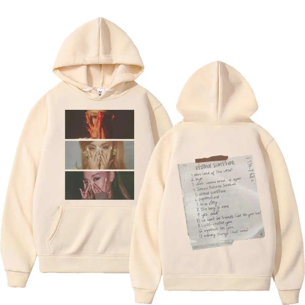 Ariana Grande Eternal Sunshine Inspired Album Print Hoodie Men Women Fashion Pullover Long-sleeved Casual Aesthetic Sportswear
