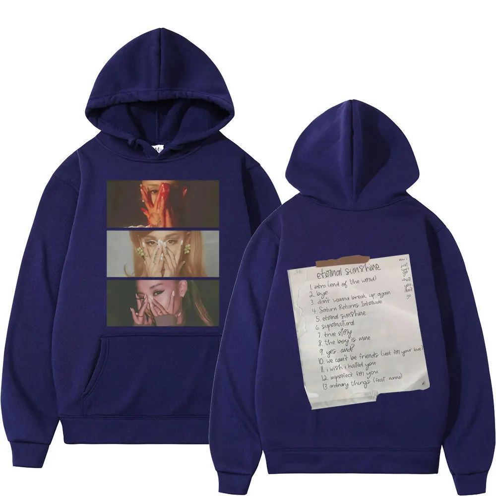 Ariana Grande Eternal Sunshine Inspired Album Print Hoodie Men Women Fashion Pullover Long-sleeved Casual Aesthetic Sportswear