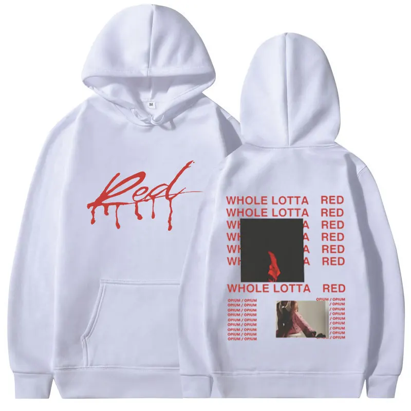 Rapper Playboi Carti Hoodie Album Whole Lotta Red Opium Merch Sweatshirt Men Women Fashion Hip Hop Oversized Pullover Streetwear