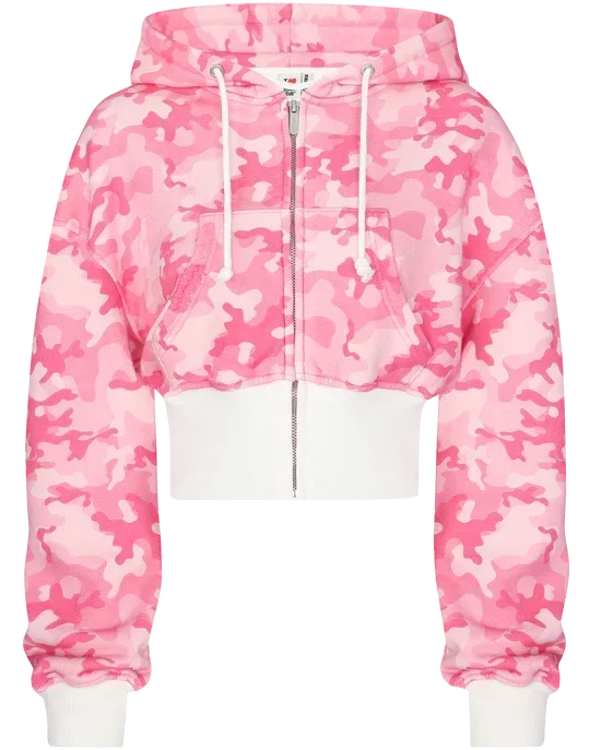 Y2K Retro pink two-piece sportswear hip hop sexy camouflage short hoodie women street clothing new casual sports pants
