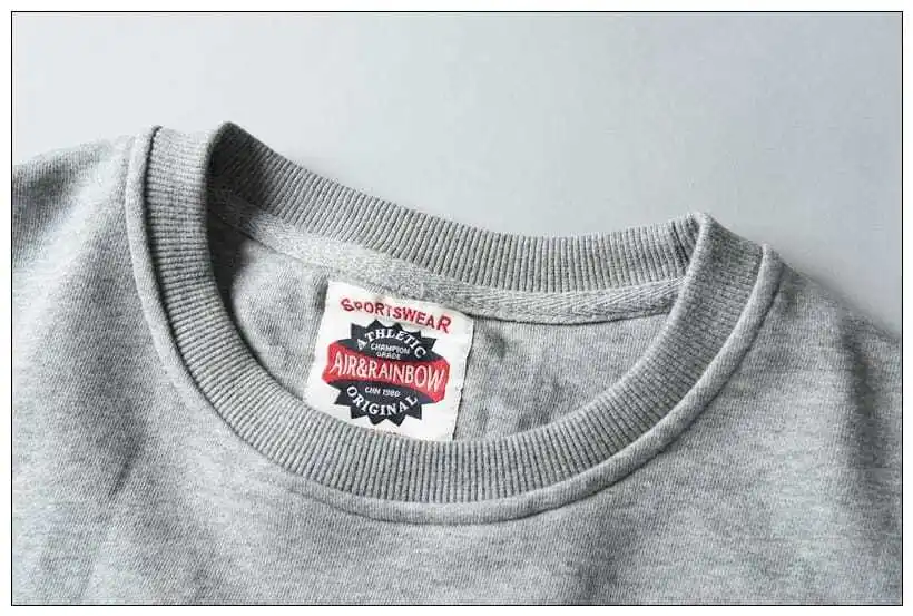 2021 Autumn Winter New Men Fashion Simple Solid Hoodies Foreign Trade Original Single Men's Round Neck Long Sleeve Sweatshirts