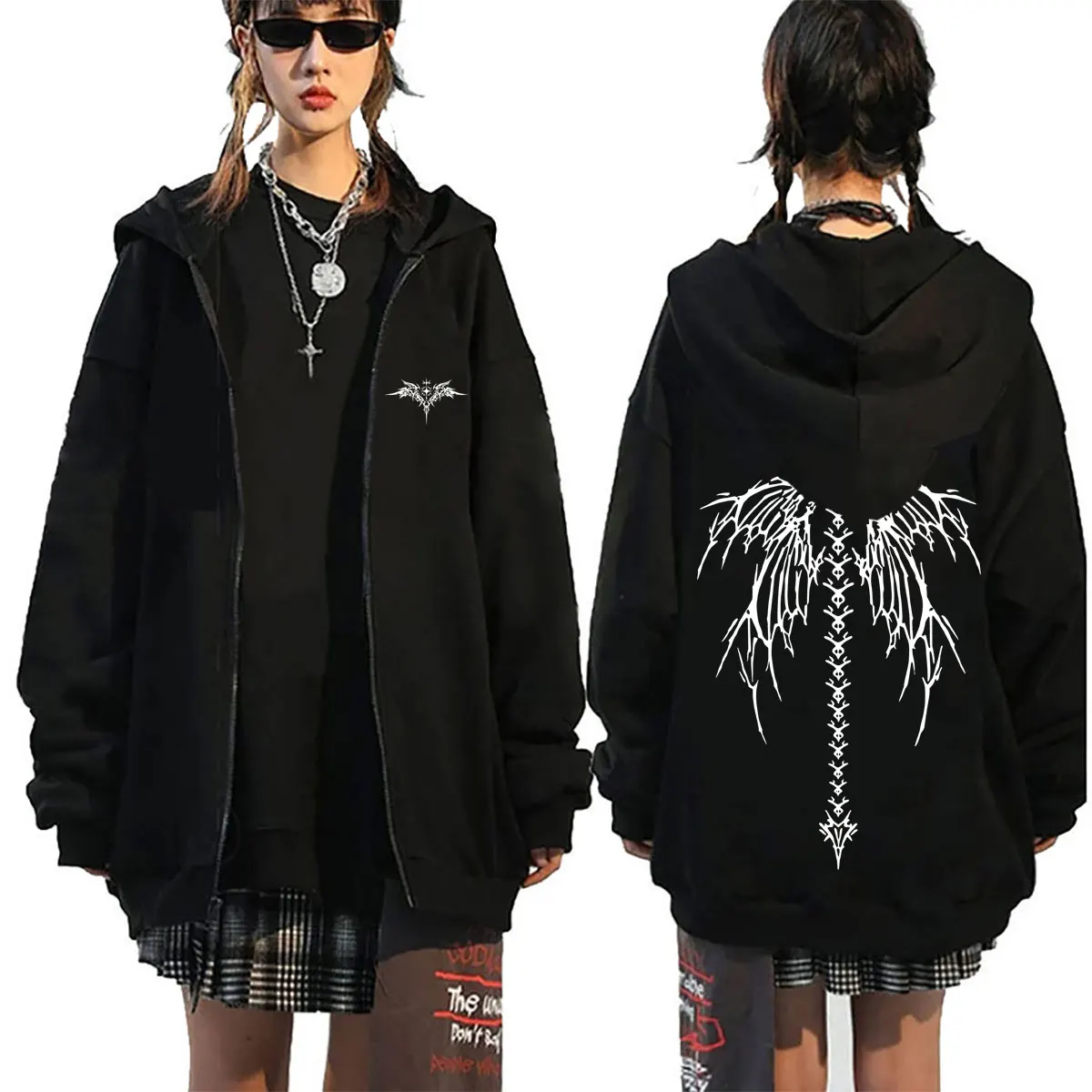 Gym Fitness Workout Bodybuilding Skeleton Graphic Zipper Hoodie Men Women Casual Oversized Zip Up Jacket Male Retro Streetwear